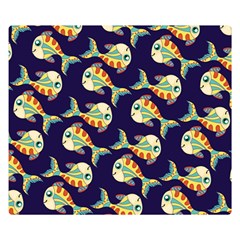 Fish Abstract Animal Art Nature Texture Water Pattern Marine Life Underwater Aquarium Aquatic Two Sides Premium Plush Fleece Blanket (kids Size) by Bedest