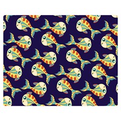 Fish Abstract Animal Art Nature Texture Water Pattern Marine Life Underwater Aquarium Aquatic Two Sides Premium Plush Fleece Blanket (teen Size) by Bedest