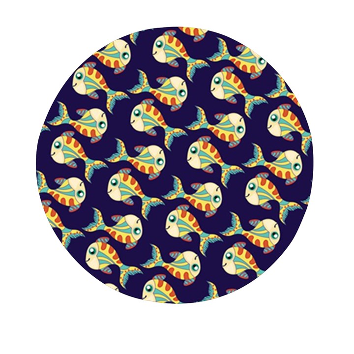 Fish Abstract Animal Art Nature Texture Water Pattern Marine Life Underwater Aquarium Aquatic Mini Round Pill Box