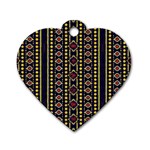 Background Art Pattern Design Dog Tag Heart (Two Sides) Front