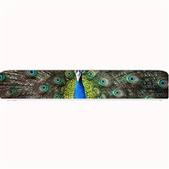 Peacock Bird Feathers Pheasant Nature Animal Texture Pattern Small Bar Mat by Bedest