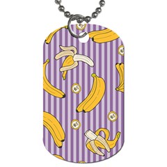 Pattern Bananas Fruit Tropical Seamless Texture Graphics Dog Tag (two Sides) by Bedest