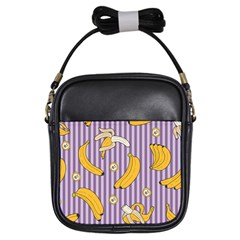 Pattern Bananas Fruit Tropical Seamless Texture Graphics Girls Sling Bag by Bedest