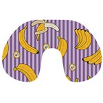 Pattern Bananas Fruit Tropical Seamless Texture Graphics Travel Neck Pillow Back