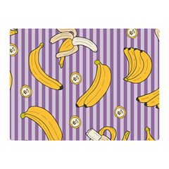 Pattern Bananas Fruit Tropical Seamless Texture Graphics Two Sides Premium Plush Fleece Blanket (mini) by Bedest