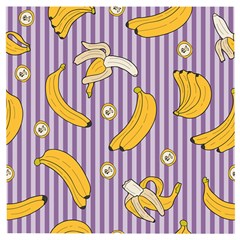 Pattern Bananas Fruit Tropical Seamless Texture Graphics Wooden Puzzle Square by Bedest