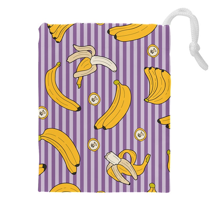 Pattern Bananas Fruit Tropical Seamless Texture Graphics Drawstring Pouch (5XL)