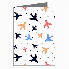 Airplane Pattern Plane Aircraft Fabric Style Simple Seamless Greeting Card by Bedest