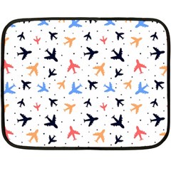 Airplane Pattern Plane Aircraft Fabric Style Simple Seamless Fleece Blanket (mini) by Bedest