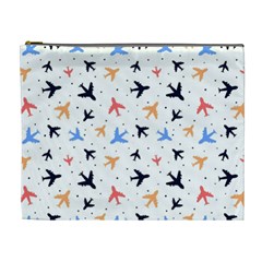 Airplane Pattern Plane Aircraft Fabric Style Simple Seamless Cosmetic Bag (xl) by Bedest