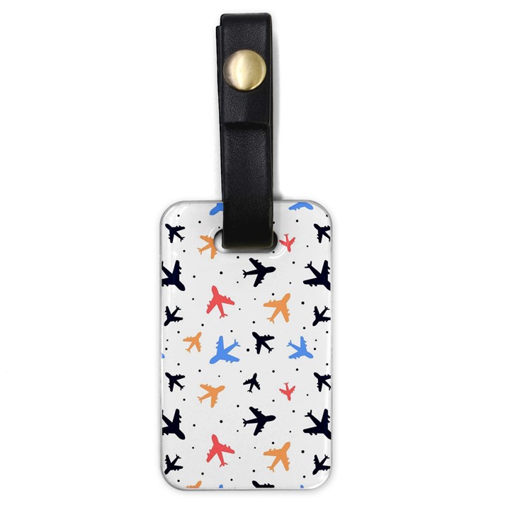 Airplane Pattern Plane Aircraft Fabric Style Simple Seamless Luggage Tag (one side)