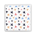 Airplane Pattern Plane Aircraft Fabric Style Simple Seamless Memory Card Reader (Square) Front