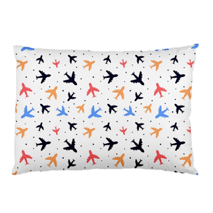 Airplane Pattern Plane Aircraft Fabric Style Simple Seamless Pillow Case (Two Sides)