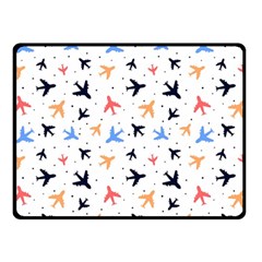 Airplane Pattern Plane Aircraft Fabric Style Simple Seamless Two Sides Fleece Blanket (small) by Bedest