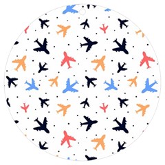 Airplane Pattern Plane Aircraft Fabric Style Simple Seamless Uv Print Acrylic Ornament Round by Bedest