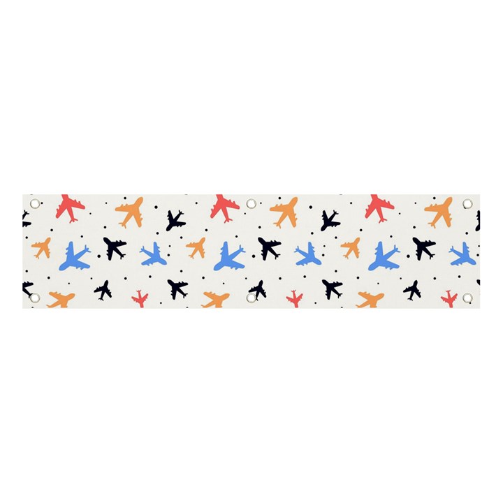 Airplane Pattern Plane Aircraft Fabric Style Simple Seamless Banner and Sign 4  x 1 