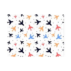 Airplane Pattern Plane Aircraft Fabric Style Simple Seamless Premium Plush Fleece Blanket (mini) by Bedest