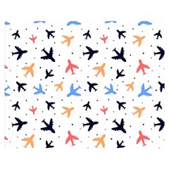 Airplane Pattern Plane Aircraft Fabric Style Simple Seamless Premium Plush Fleece Blanket (medium) by Bedest