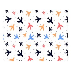 Airplane Pattern Plane Aircraft Fabric Style Simple Seamless Premium Plush Fleece Blanket (large) by Bedest