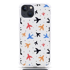 Airplane Pattern Plane Aircraft Fabric Style Simple Seamless Iphone 13 Tpu Uv Print Case by Bedest