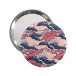 Waves Ocean Sea Water Pattern Rough Seas Digital Art Nature Nautical 2.25  Handbag Mirrors Front