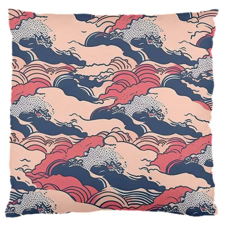 Waves Ocean Sea Water Pattern Rough Seas Digital Art Nature Nautical 16  Baby Flannel Cushion Case (Two Sides)