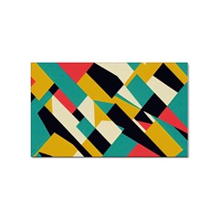 Geometric Pattern Retro Colorful Abstract Sticker Rectangular (10 Pack) by Bedest