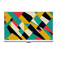 Geometric Pattern Retro Colorful Abstract Business Card Holder by Bedest