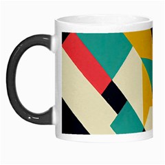 Geometric Pattern Retro Colorful Abstract Morph Mug by Bedest