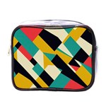 Geometric Pattern Retro Colorful Abstract Mini Toiletries Bag (One Side) Front