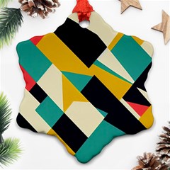 Geometric Pattern Retro Colorful Abstract Ornament (snowflake)