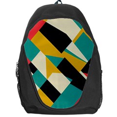 Geometric Pattern Retro Colorful Abstract Backpack Bag by Bedest