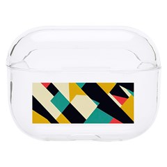 Geometric Pattern Retro Colorful Abstract Hard Pc Airpods Pro Case by Bedest