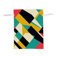 Geometric Pattern Retro Colorful Abstract Lightweight Drawstring Pouch (l)