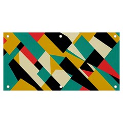 Geometric Pattern Retro Colorful Abstract Banner And Sign 6  X 3  by Bedest