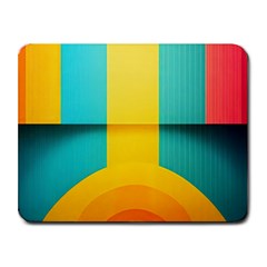 Colorful Rainbow Pattern Digital Art Abstract Minimalist Minimalism Small Mousepad by Bedest