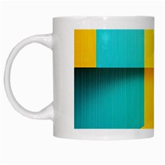 Colorful Rainbow Pattern Digital Art Abstract Minimalist Minimalism White Mug by Bedest