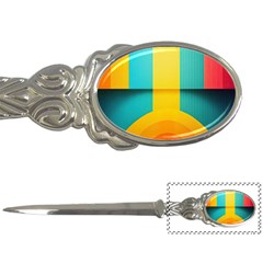 Colorful Rainbow Pattern Digital Art Abstract Minimalist Minimalism Letter Opener by Bedest