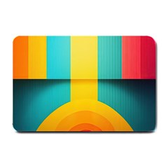 Colorful Rainbow Pattern Digital Art Abstract Minimalist Minimalism Small Doormat by Bedest