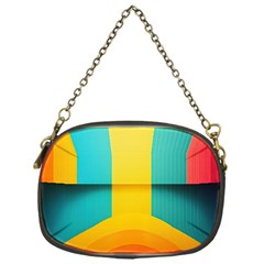 Colorful Rainbow Pattern Digital Art Abstract Minimalist Minimalism Chain Purse (one Side) by Bedest