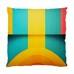 Colorful Rainbow Pattern Digital Art Abstract Minimalist Minimalism Standard Cushion Case (one Side) by Bedest