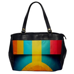 Colorful Rainbow Pattern Digital Art Abstract Minimalist Minimalism Oversize Office Handbag by Bedest