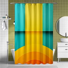 Colorful Rainbow Pattern Digital Art Abstract Minimalist Minimalism Shower Curtain 48  X 72  (small)  by Bedest