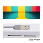 Colorful Rainbow Pattern Digital Art Abstract Minimalist Minimalism Memory Card Reader (Stick) Front