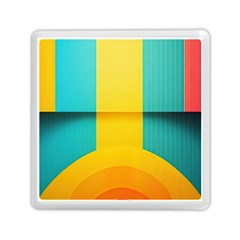 Colorful Rainbow Pattern Digital Art Abstract Minimalist Minimalism Memory Card Reader (square) by Bedest