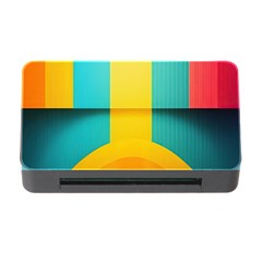 Colorful Rainbow Pattern Digital Art Abstract Minimalist Minimalism Memory Card Reader With Cf by Bedest