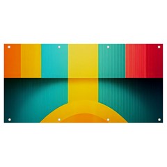 Colorful Rainbow Pattern Digital Art Abstract Minimalist Minimalism Banner And Sign 8  X 4  by Bedest