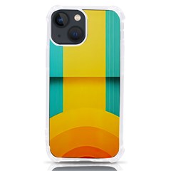 Colorful Rainbow Pattern Digital Art Abstract Minimalist Minimalism Iphone 13 Mini Tpu Uv Print Case by Bedest