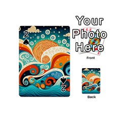 Waves Ocean Sea Abstract Whimsical Abstract Art Pattern Abstract Pattern Nature Water Seascape Playing Cards 54 Designs (mini) by Bedest