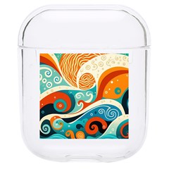 Waves Ocean Sea Abstract Whimsical Abstract Art Pattern Abstract Pattern Nature Water Seascape Hard Pc Airpods 1/2 Case by Bedest